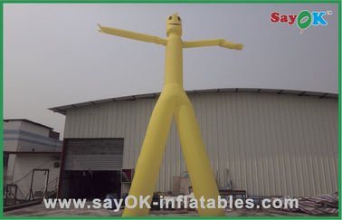 팔려고 내놓 5m 노란 부풀게할 수 있는 복식 다리 하늘 /Air 댄서를 광고하는 부풀게할 수 있는 비행사