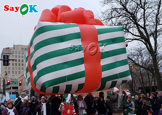 옥스퍼드 직물 부풀게할 수 있는 크리스마스 선물 상자 헬륨 행진 풍선