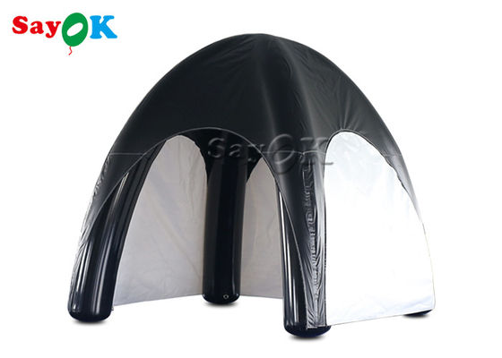 가족 공기 텐트 방수 시트 공기 봉인한 부풀게할 수 있는 스파이더 텐트 흑백