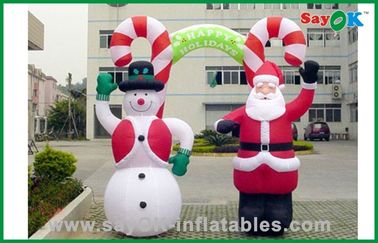 거대한 크리스마스 팽창식 눈사람 및 산타클로스의 팽창식 광고 제품