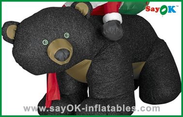 크리스마스 산타클로스 눈사람 선물과 블랙 곰을 가진 팽창식 크리스마스 훈장