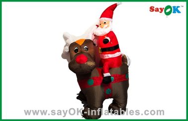 크리스마스 산타클로스 귀여운 아버지 블랙 곰을 타는 팽창식 크리스마스 훈장