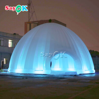 야외 팽창 잔디 텐트 15x7.5mH LED 라이트 팽창 공기 텐트 캠핑