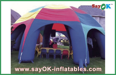 가족 야외 야영 맞춘 광고 파티 텐트를 위해 방수된 상승하는 PVC 방수 시트 부풀게할 수 있는 공기 텐트 스파이더