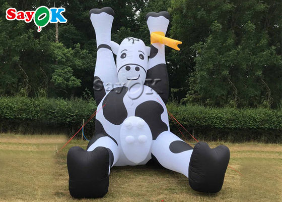 파는 만화 캐릭터 PVC 텐포인 생화 붓는 우유 소 농장 장식용