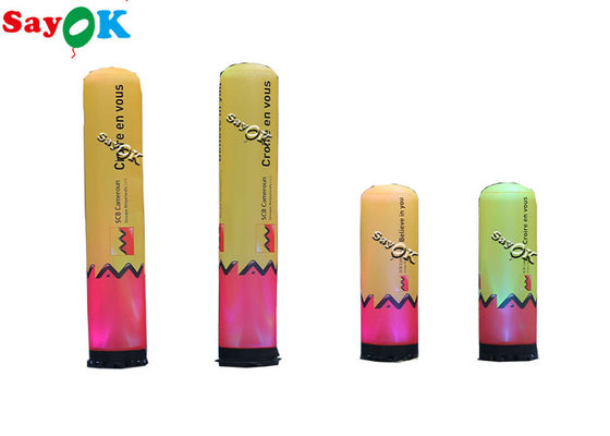 0.46x1.22mH 송풍기를 가진 분홍색과 노란색 LED 관 팽창식 기둥