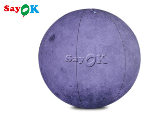 공간 주제 단계 훈장을 위한 0.2mm PVC 6.6ft 거대한 지도된 팽창식 달 빛 풍선