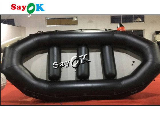 SGS PVC 팽창식 배 4.85m 검정 작은 수상 스포츠 고무 래프팅 보트