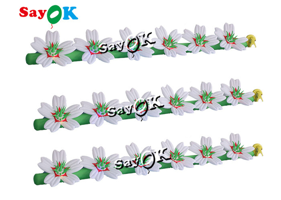 6m 20ft 발렌타인 데이 훈장을 위한 16개의 색깔 변화 빛을 가진 팽창식 꽃 사슬
