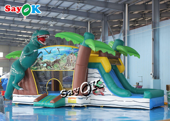 아이 운동장을 위한 쥐라기 공룡 팽창식 되튐 집 물 미끄럼