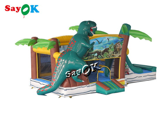 아이 운동장을 위한 쥐라기 공룡 팽창식 되튐 집 물 미끄럼