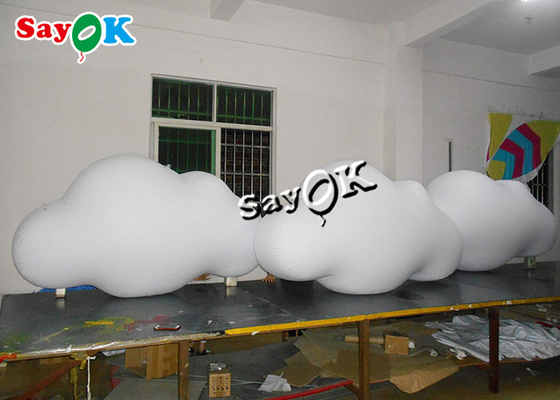 LED 라이트로 PVC 구름 풍선기구를 장식하는 3m 10ft 맞춘 인플레이터블 제품 천장