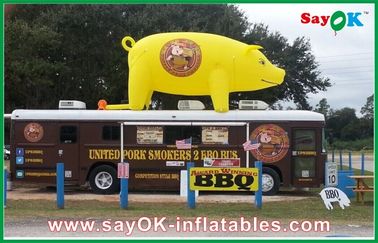 BBQ 상점 주문 팽창식 제품 L5m 거대한 노란 팽창식 광고 돼지