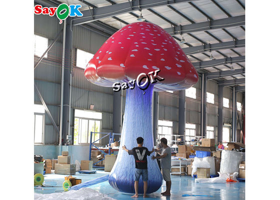 5m 16.5ft 가득 찬 프린팅은 에어블로어로 부풀게할 수 있는 버섯을 착색시켰습니다