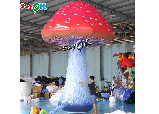 5m 16.5ft 가득 찬 프린팅은 에어블로어로 부풀게할 수 있는 버섯을 착색시켰습니다