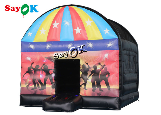 디스코 빛과 최고 팽창식 텐트 5m 16.5ft 디스코 돔 부풀게할 수 있는 반사 집