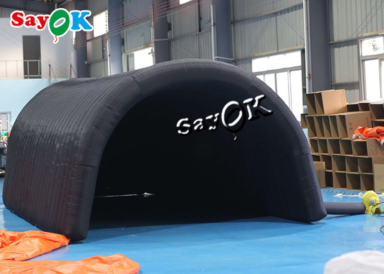 문과 공기 팽창식 텐트 ROHS 7.3m 24ft 검은 팽창성 채널 텐트