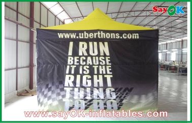광고를 위한 텐트 철골 위로 쉬워서 접는 야외 캐노피 텐트 거대한 검정색