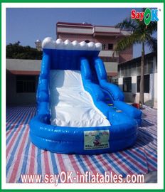 수영장과 함께 붓는 슬라이드와 슬라이드 환경 친화적 블루 오션 붓는 슬라이드 0.55mm PVC 물 수영장