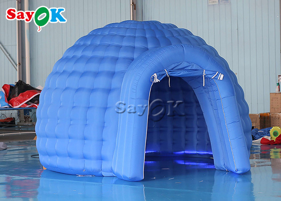 실내 활동가를 위한 푸른 디지털 부풀게할 수 있는 플라네타륨 계획안 돔 텐트
