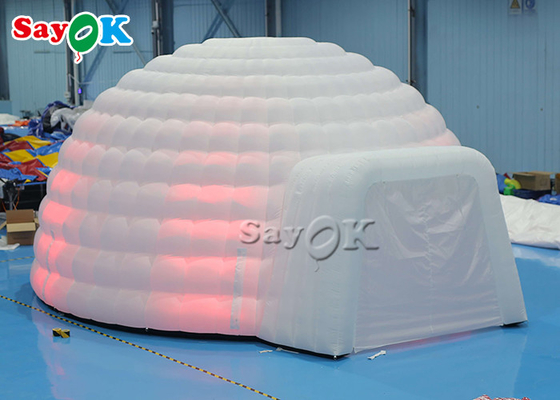 웨딩 행사를 위한 LED 라이트와 하얀 부풀게할 수 있는 이글루 돔 텐트