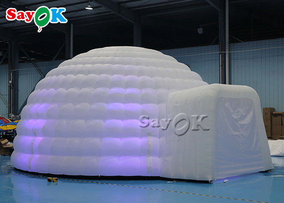 웨딩 행사를 위한 LED 라이트와 하얀 부풀게할 수 있는 이글루 돔 텐트