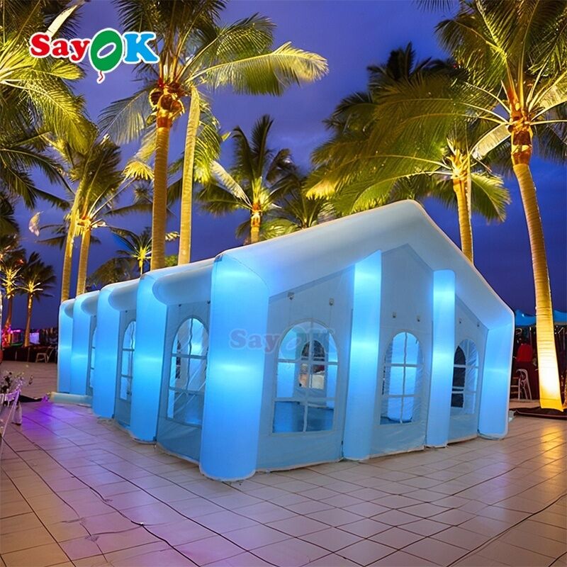 Sayok Large Advertise Tent Outdoor Wedding Club Party Tents for 200 People Events with LED