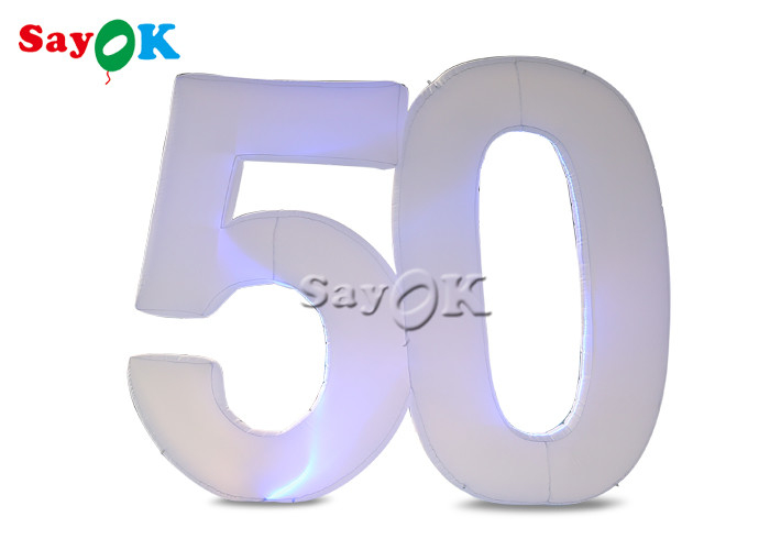 지도된을 가진 2.5m 팽창식 점화 훈장 광고 파열 수 "50" 편지