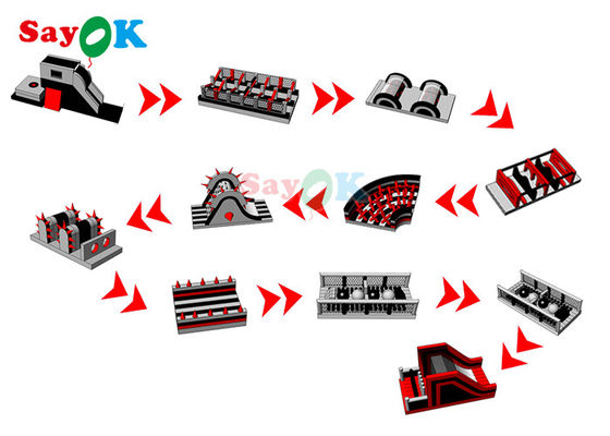 행사를 위한 경기를 경주하는 150x3.8m  방수 시트 부풀게할 수 있는 난관