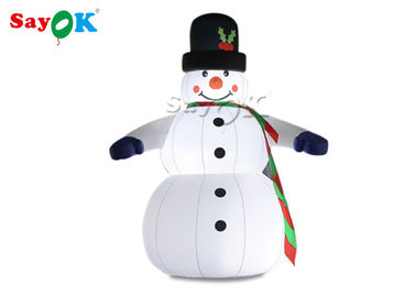 Oxfor 피복 크래커 및 Mittens 파열 크리스마스 눈사람을 착용하는 팽창식 휴일 훈장