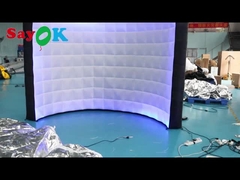 전시회를 위한 뜨거운 판매 휴대용 곡선 풍선 사진 부스 배경 벽