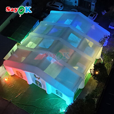 300명용 LED 조명으로 날씨에 견딜 수 있는 거대 야외 펌플 에어 텐트