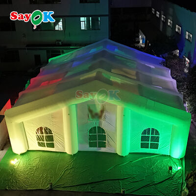 300명용 LED 조명으로 날씨에 견딜 수 있는 거대 야외 펌플 에어 텐트