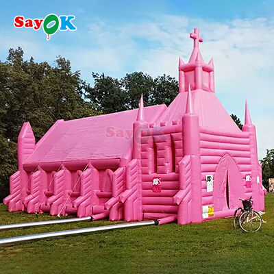 야외 결혼식용으로 크기를 조정할 수 있는 휴대용 불 retardant inflatable 교회 텐트