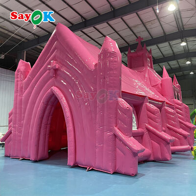 야외 결혼식용으로 크기를 조정할 수 있는 휴대용 불 retardant inflatable 교회 텐트