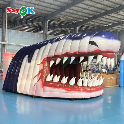 상업용 0.4mm PVC 부풀이 상어 머리 터널 텐트 - 야외 축구 스포츠를 위해 불 retardant & 사용자 정의 가능한 크기