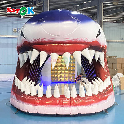 상업용 0.4mm PVC 부풀이 상어 머리 터널 텐트 - 야외 축구 스포츠를 위해 불 retardant & 사용자 정의 가능한 크기