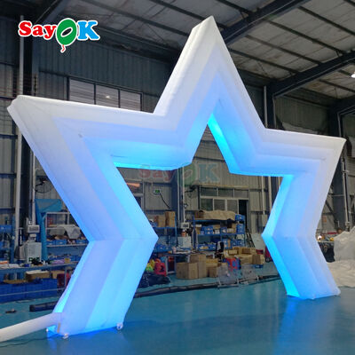Custom Star Inflatable LED Arch for Outdoor Events Parties and Promotions