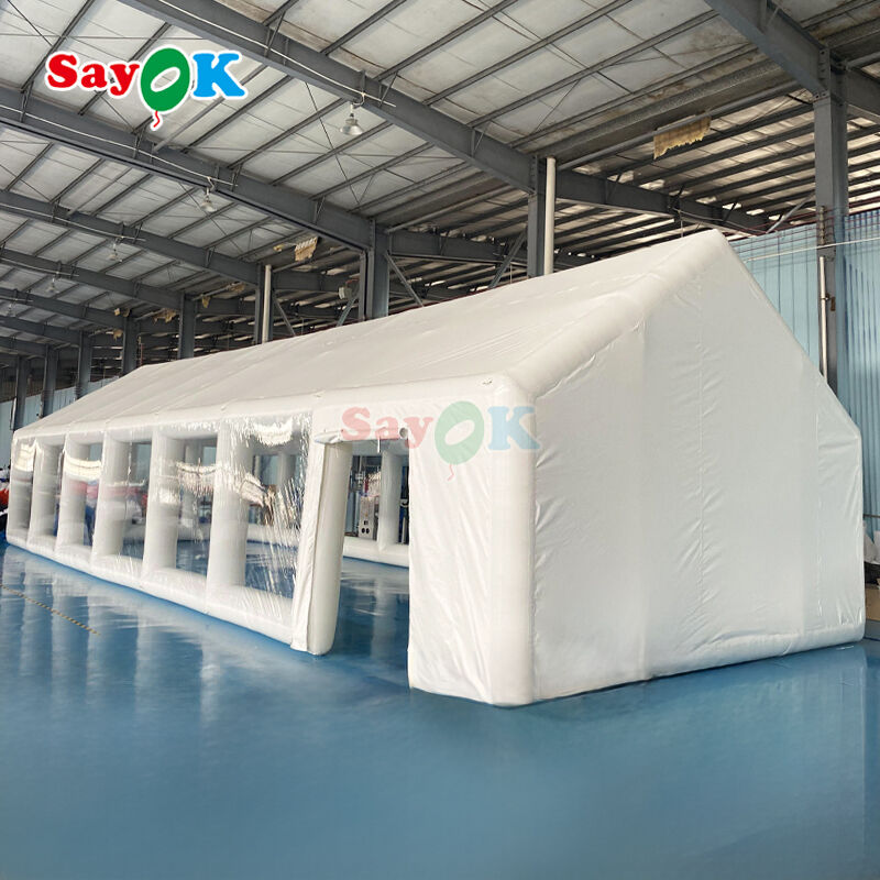 방화 retardant 재료와 함께 수영장 파티 및 야외 이벤트에 맞춤형 공기 밀착 PVC 펌플 에어 텐트